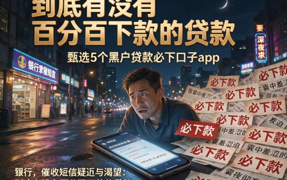 到底有没有百分百下款的贷款,甄选5个黑户贷款必下口子app