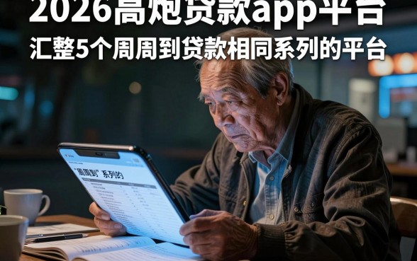 2026高炮贷款app平台,汇整5个周周到贷款相同系列的平台