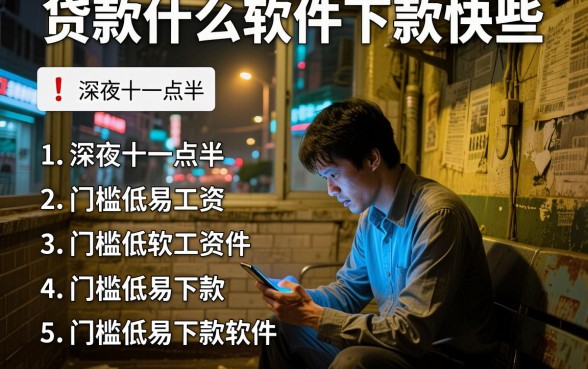贷款什么软件下款快些,条列五个门槛低易下款软件