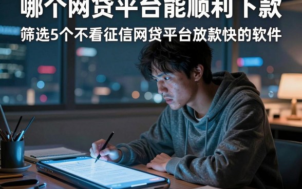 哪个网贷平台能顺利下款,筛选5个不看征信网贷平台放款快的软件