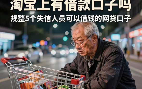 淘宝上有借款口子吗，规整5个失信人员可以借钱的网贷口子