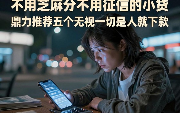 不用芝麻分不用征信的小贷,鼎力推荐五个无视一切是人就下款
