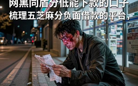 网黑同盾分低能下款的口子,梳理五个芝麻分负面借款的平台