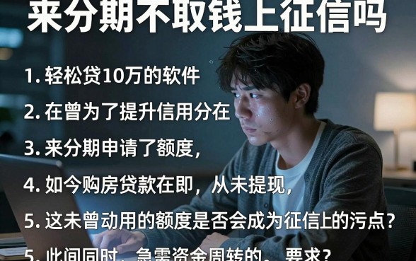来分期不取钱上征信吗,胪列5个轻松贷10万的软件