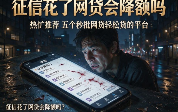 征信花了网贷会降额吗，热忱推荐五个秒批网贷轻松贷的平台