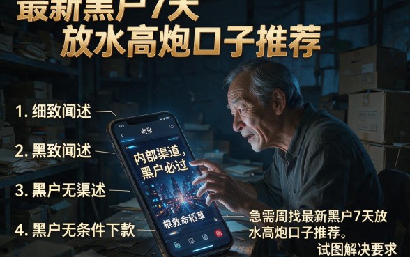 最新黑户7天放水高炮口子推荐,细致阐述五个黑户无条件下款的软件