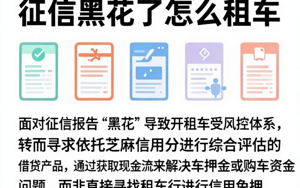 征信黑花了怎么租车,陈列5个芝麻信用可以借钱的app