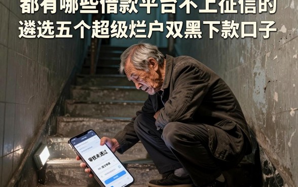 都有哪些借款平台不上征信的,遴选五个超级烂户双黑下款口子