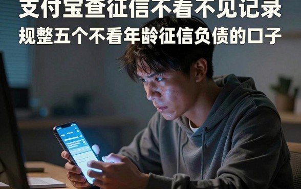 支付宝查征信不看不见记录，规整五个不看年龄征信负债的口子