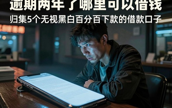 逾期两年了哪里可以借钱,归集5个无视黑白百分百下款的借款口子