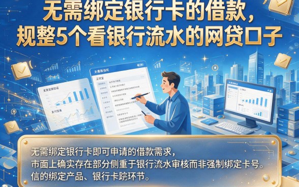 无需绑定银行卡的借款，规整5个看银行流水的网贷口子