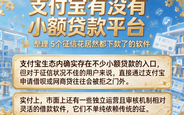 支付宝有没有小额贷款平台，整理5个征信花居然都下款了的软件