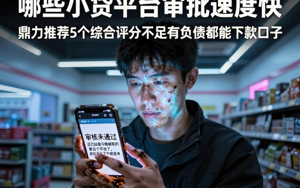 哪些小贷平台审批速度快，鼎力推荐5个综合评分不足有负债都能下款口子