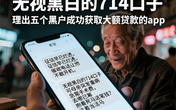无视黑白的714口子,理出五个黑户成功获取大额贷款的app