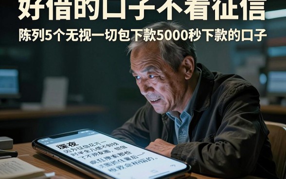 好借的口子不看征信，陈列5个无视一切包下款5000秒下款的口子