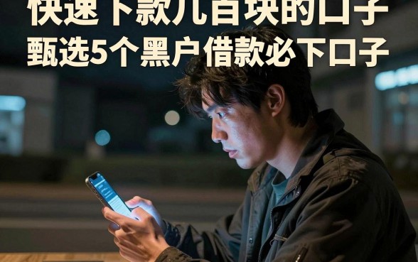 快速下款几百块的口子,甄选5个黑户借款必下口子