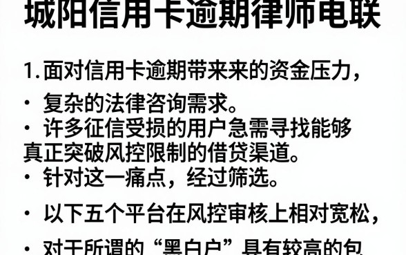 城阳信用卡逾期律师电联,概括5个真正无视风控黑白的网贷