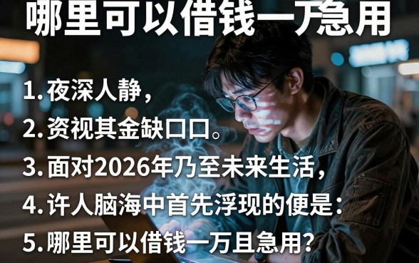 哪里可以借钱一万,急用，胪列五个无视黑白的网贷平台