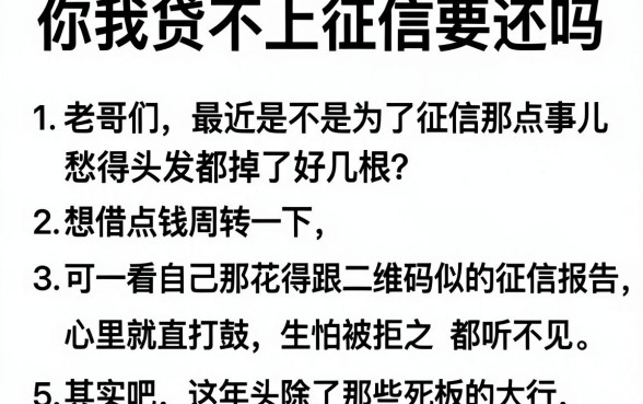 你我贷不上征信要还吗,详尽说明5个闪电审批的平台