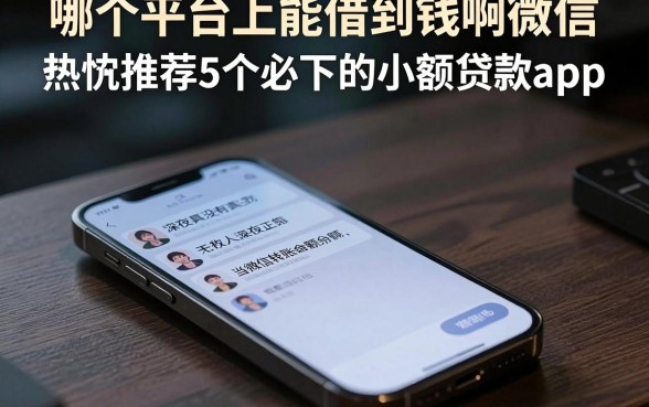 哪个平台上能借到钱啊微信,热忱推荐5个必下的小额贷款app