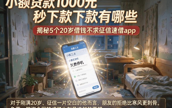 小额贷款1000元秒下款有哪些,揭秘5个20岁借钱不求征信速借app