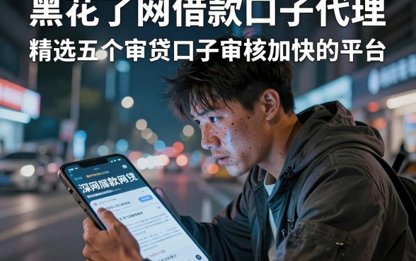 黑花了网借款口子代理，精选五个审贷口子审核加快的平台