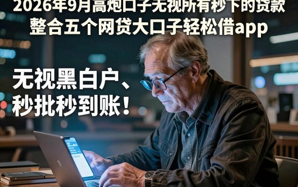 2026年9月高炮口子无视所有秒下的贷款,整合五个网贷大口子轻松借app