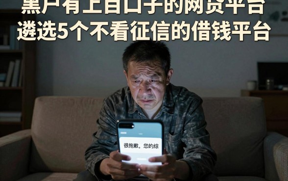 黑户有上百口子的网贷平台,遴选5个不看征信的借钱平台