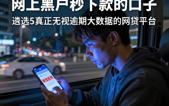 网上黑户秒下款的口子，遴选5个真正无视逾期大数据的网贷平台