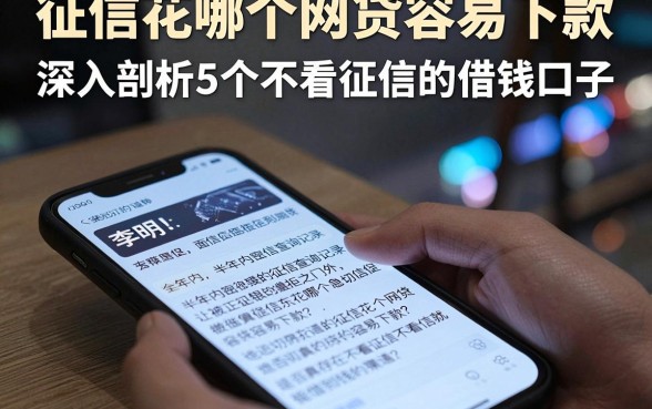 征信花哪个网贷容易下款,深入剖析5个不看征信的借钱口子