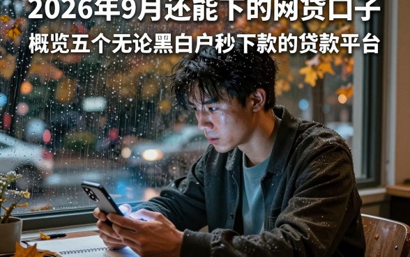 2026年9月还能下的网贷口子,概览五个无论黑白户秒下款的贷款平台