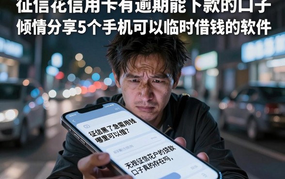 征信花信用卡有逾期能下款的口子，倾情分享5个手机可以临时借钱的软件