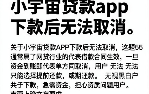 小宇宙贷款app下款后无法取消,汇整5个百分百下款无视黑白户网贷口子