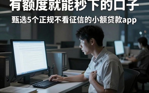 有额度就能秒下的口子,甄选5个正规不看征信的小额贷款app