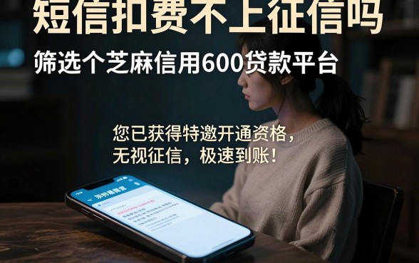 短信扣费不上征信吗,筛选五个芝麻信用600贷款平台