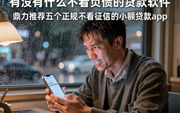 有没有什么不看负债的贷款软件,鼎力推荐五个正规不看征信的小额贷款app