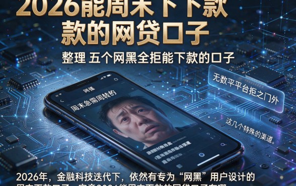 2026能周末下款的网贷口子,整理五个网黑全拒能下款的口子