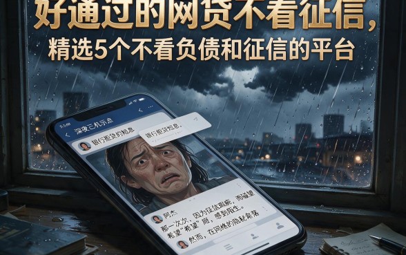 好通过的网贷不看征信,精选5个不看负债和征信的平台