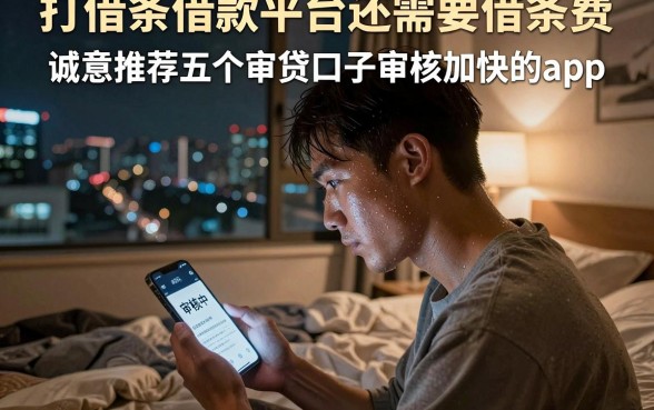 打借条借款平台还需要借条费,诚意推荐五个审贷口子审核加快的app