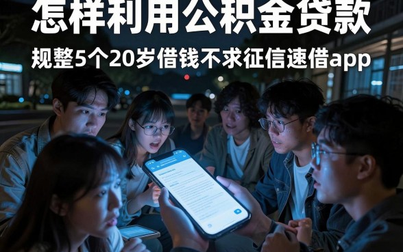 怎样利用公积金贷款，规整5个20岁借钱不求征信速借app