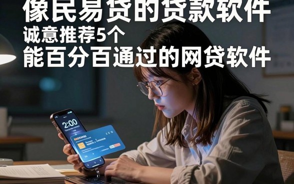 像民易贷的贷款软件，诚意推荐5个能百分百通过的网贷软件
