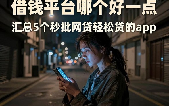 借钱平台哪个好一点,汇总5个秒批网贷轻松贷的app