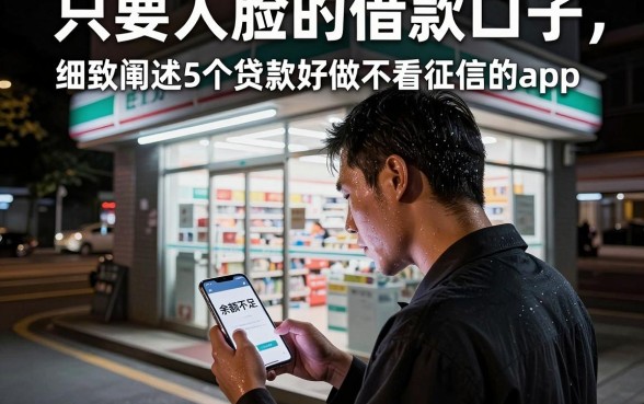 只要人脸的借款口子,细致阐述5个贷款好做不看征信的app