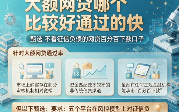 大额网贷哪个比较好通过的快，甄选五个不看征信负债的网贷百分百下款口子