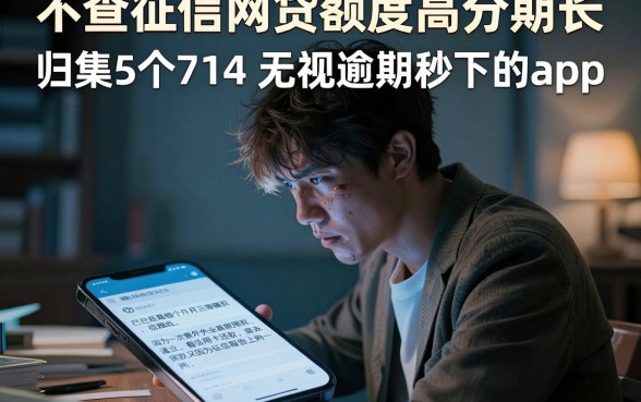 不查征信网贷额度高分期长,归集5个714无视逾期秒下的app