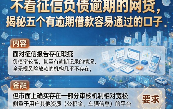 不看征信负债逾期的网贷,揭秘五个有逾期借款容易通过的口子