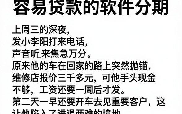 容易贷款的软件分期,陈列5个最新秒批小额贷款平台