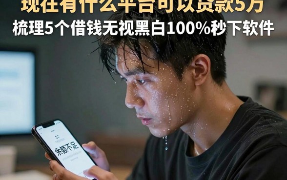 现在有什么平台可以贷款5万,梳理5个借钱无视黑白100%秒下软件