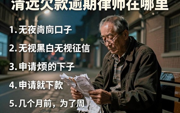 清远欠款逾期律师在哪里,条列5个无视黑白无视征信申请就下款的口子