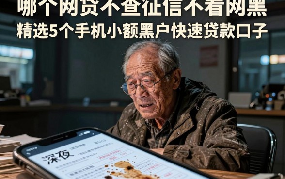 哪个网贷不查征信不看网黑,精选5个手机小额黑户快速贷款口子